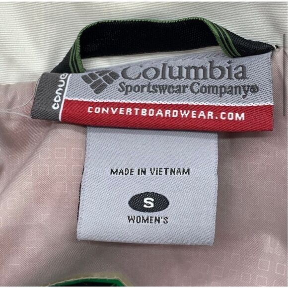 Columbia Black w/ Red & White Stripe Ski Jacket Size S - Picture 3 of 9